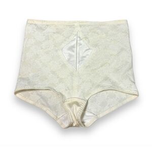 Q-T INTIMATES High Waisted Lace Jacquard Tummy Control Brief - Ladies Sh…